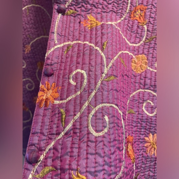 Vintage Handmade Women’s Reversible Purple & Black Jacket Hand Crafted - XL - Picture 3 of 10